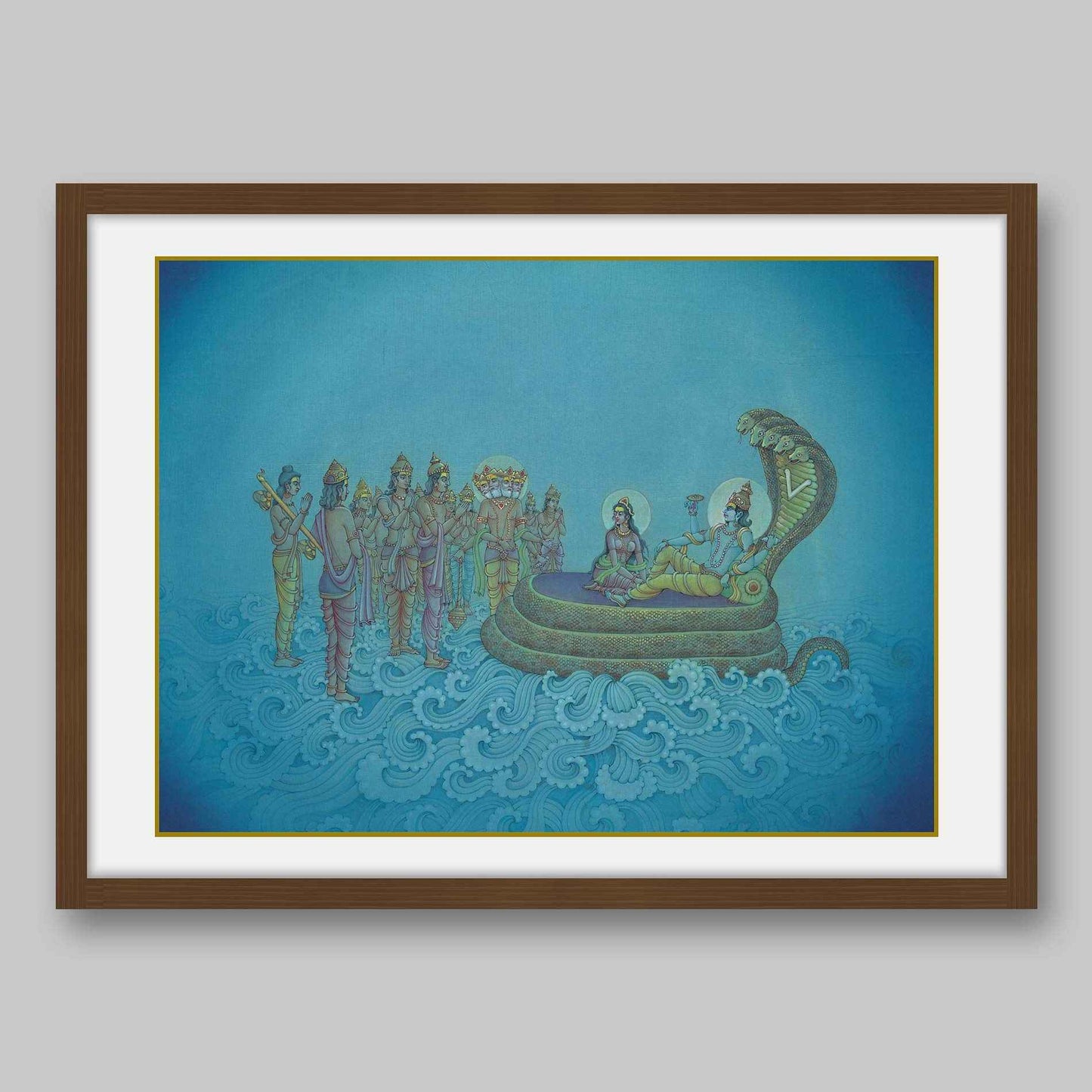 Devas appealing to God, Vishnu – High Quality Print of Artwork by Pieter Weltevrede