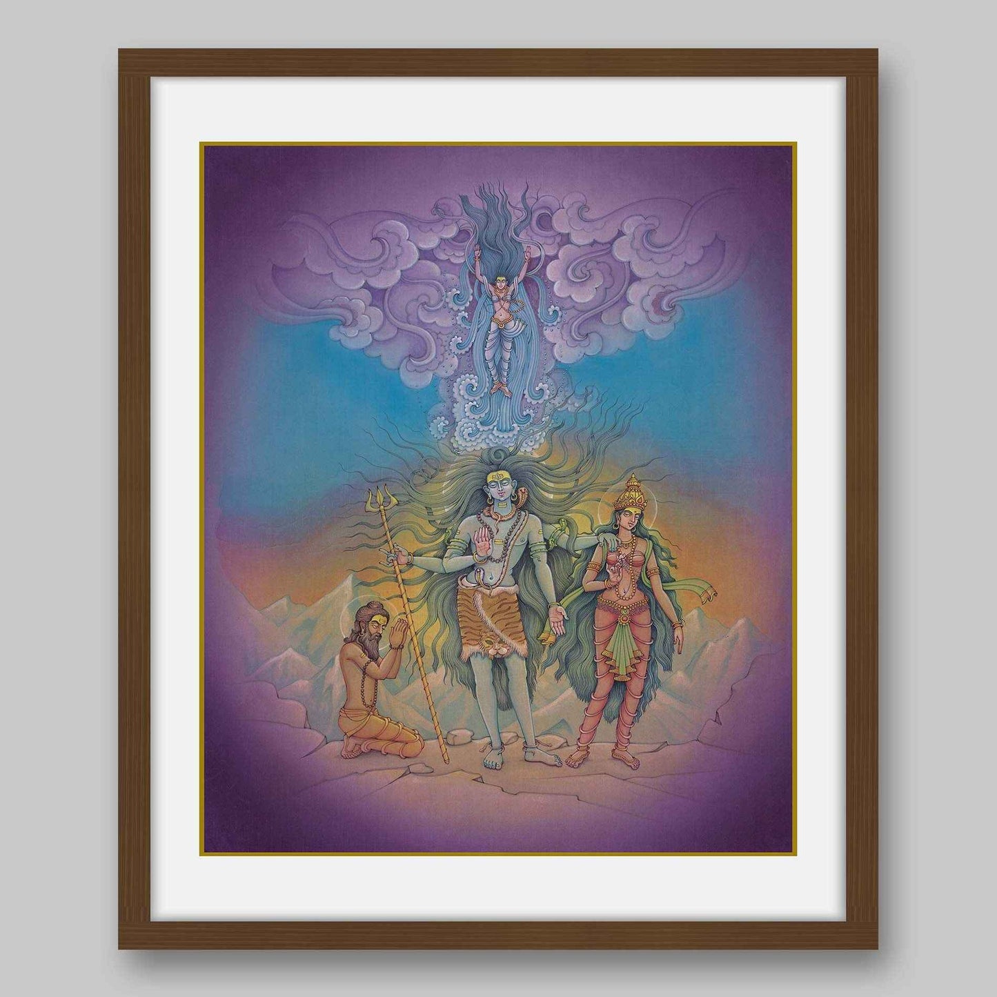 Bhagirath praying to Hindu God, Shiva – High Quality Print of Artwork by Pieter Weltevrede