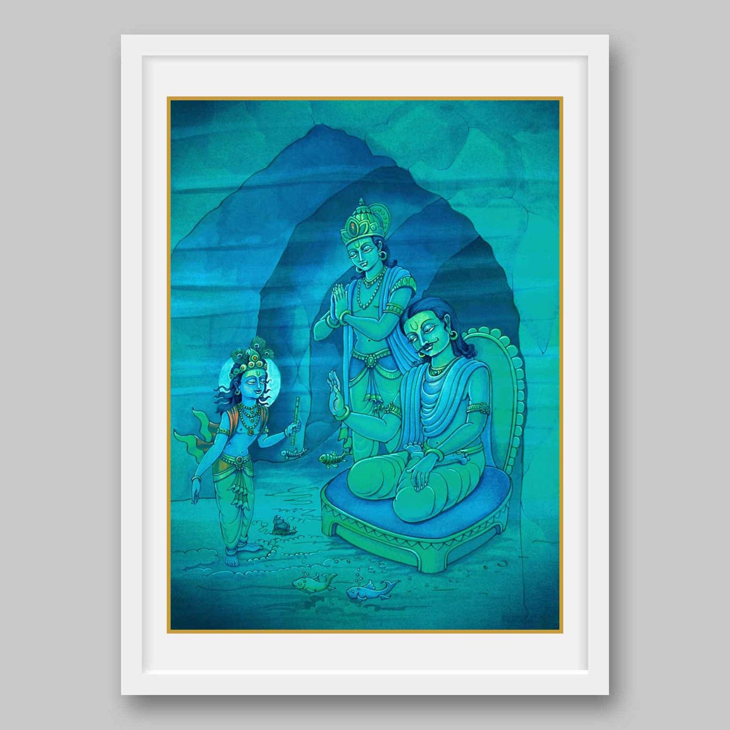 Krishna & Varuna – High Quality Print of Artwork by Pieter Weltevrede