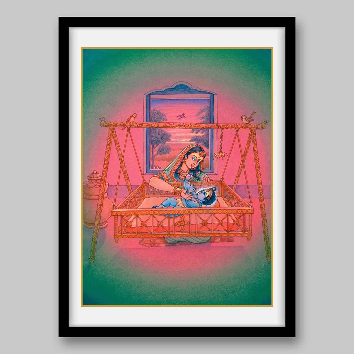 Krishna & Yashoda – High Quality Print of Artwork by Pieter Weltevrede