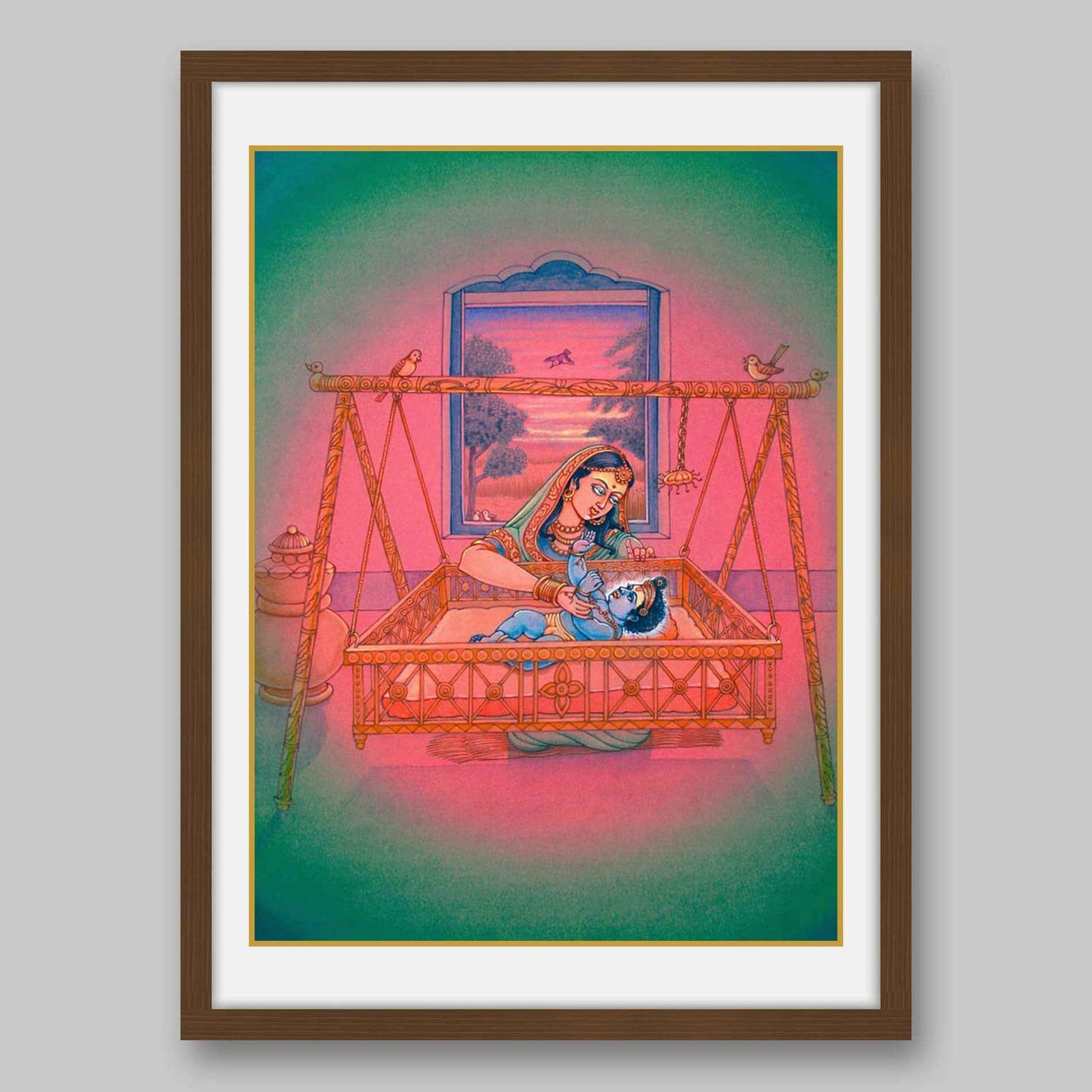 Krishna & Yashoda – High Quality Print of Artwork by Pieter Weltevrede