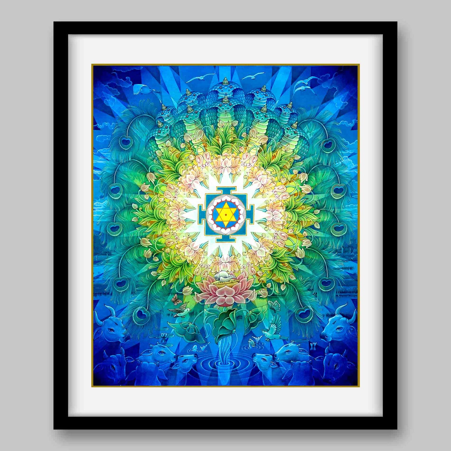 Krishna Yantra - High Quality Print of Artwork by Pieter Weltevrede - Sagar World