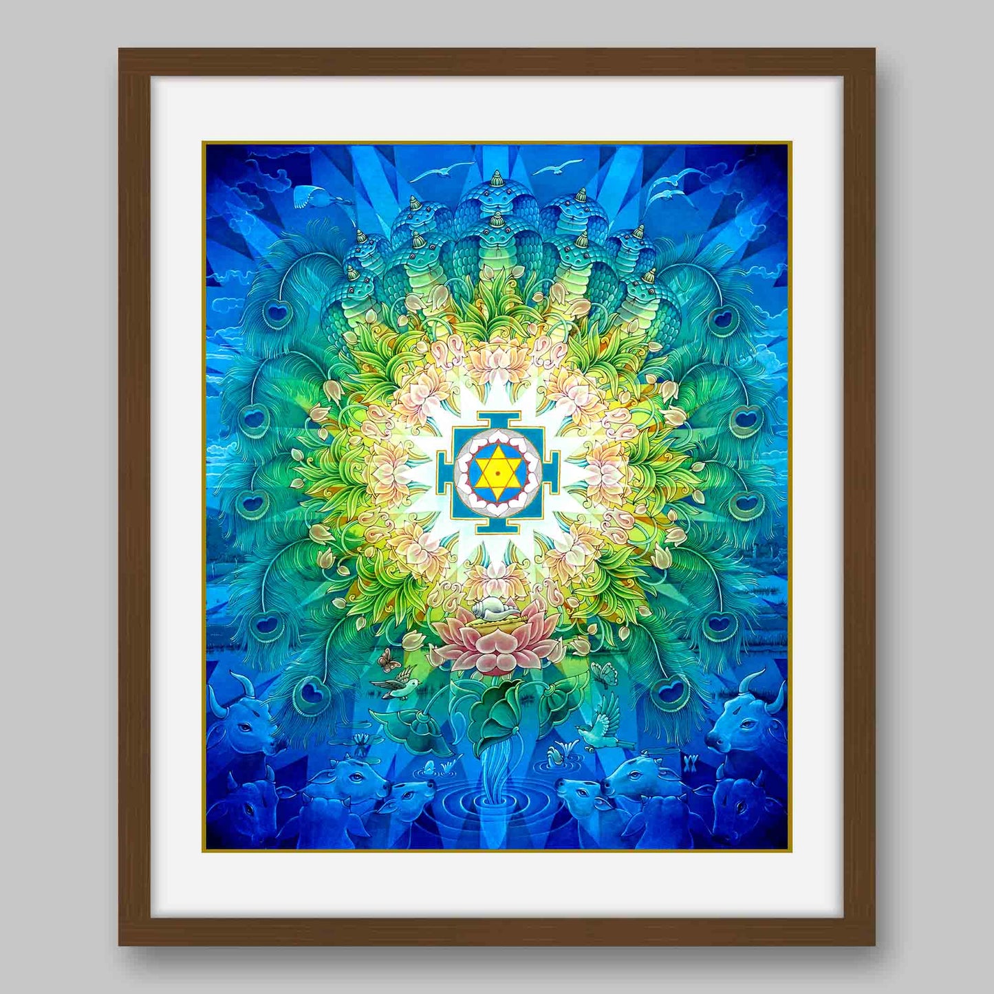 Krishna Yantra - High Quality Print of Artwork by Pieter Weltevrede - Sagar World