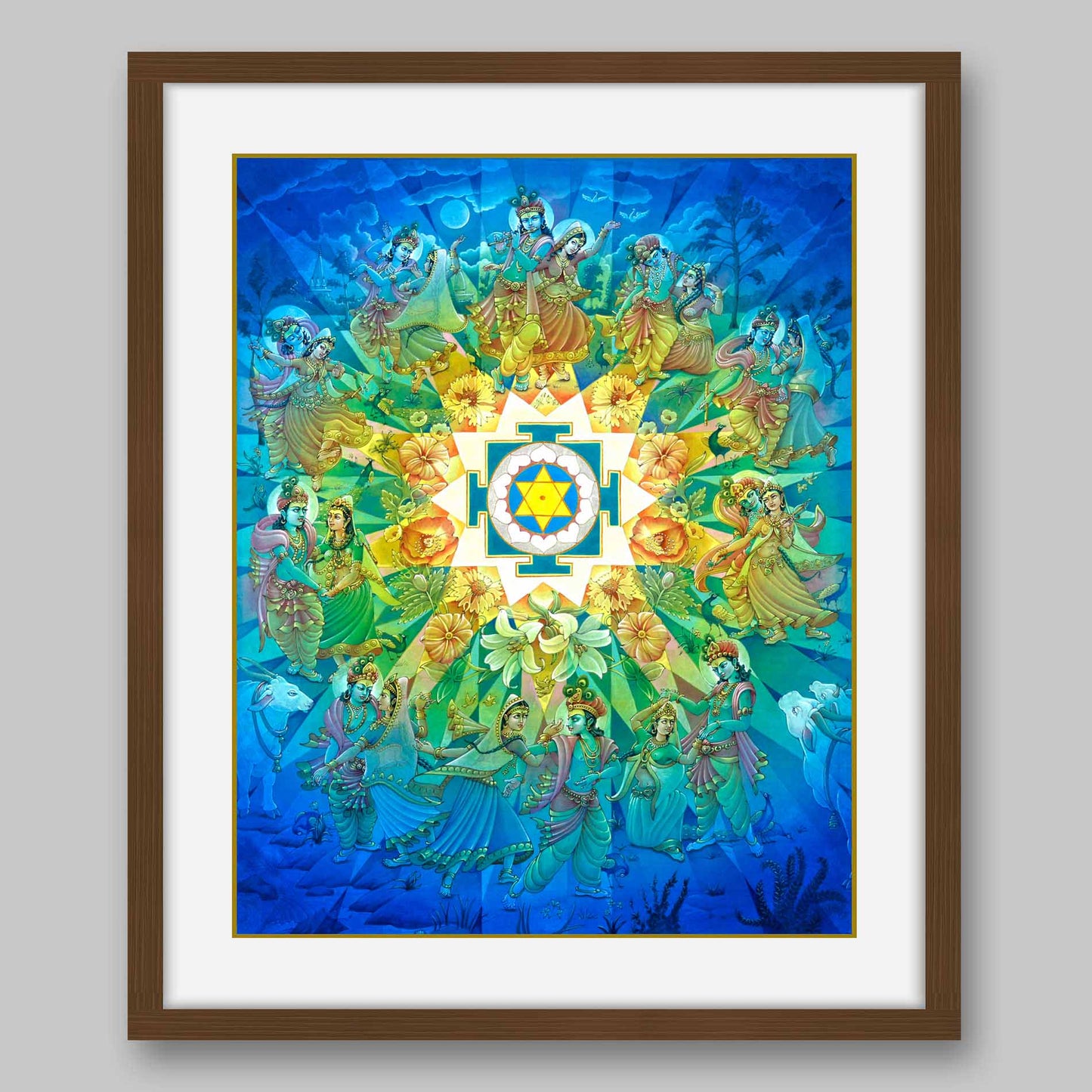 Krishna Yantra - High Quality Print of Artwork by Pieter Weltevrede - Home Decor - Sagar World