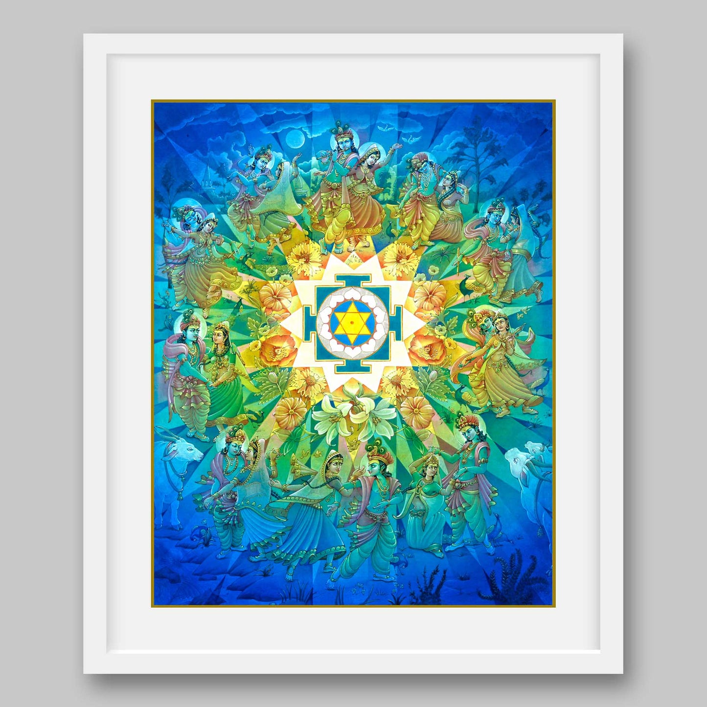 Krishna Yantra - High Quality Print of Artwork by Pieter Weltevrede - Home Decor - Sagar World