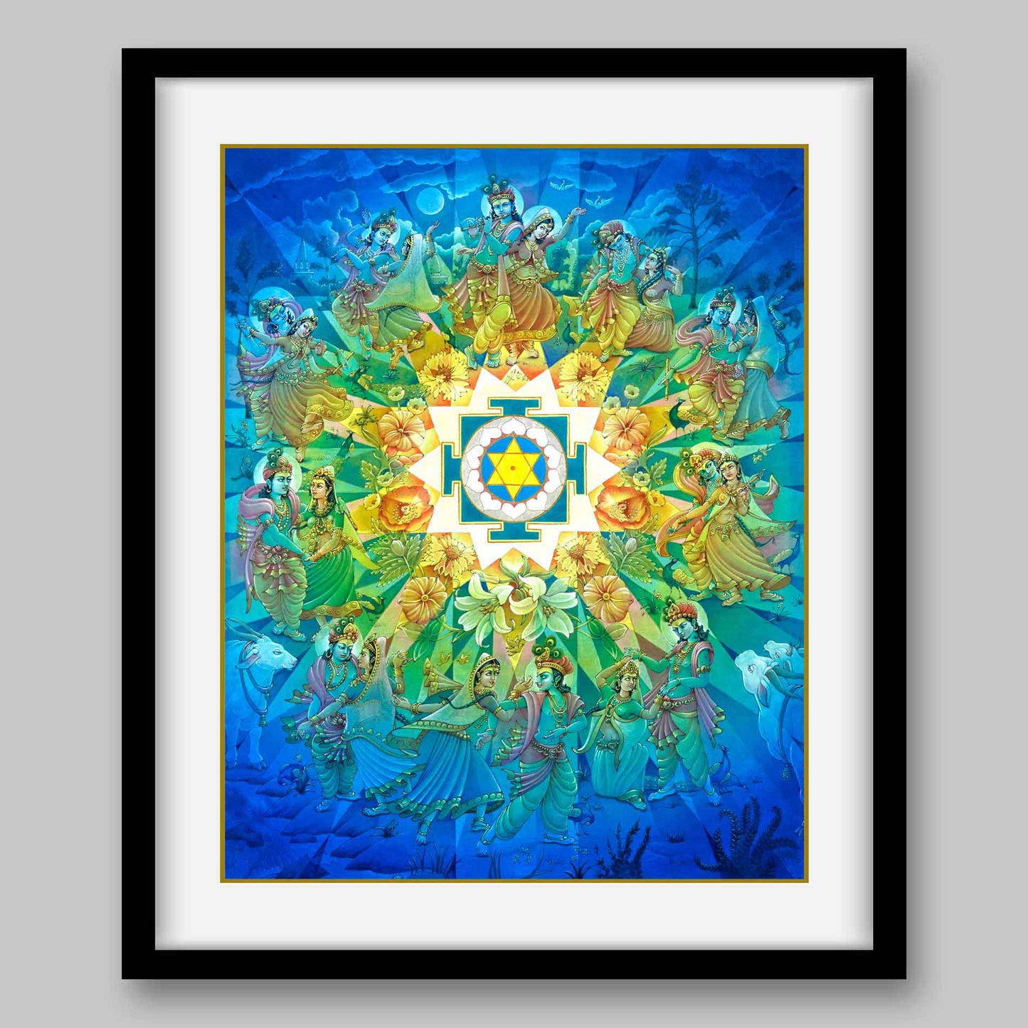 Krishna Yantra - High Quality Print of Artwork by Pieter Weltevrede - Home Decor - Sagar World
