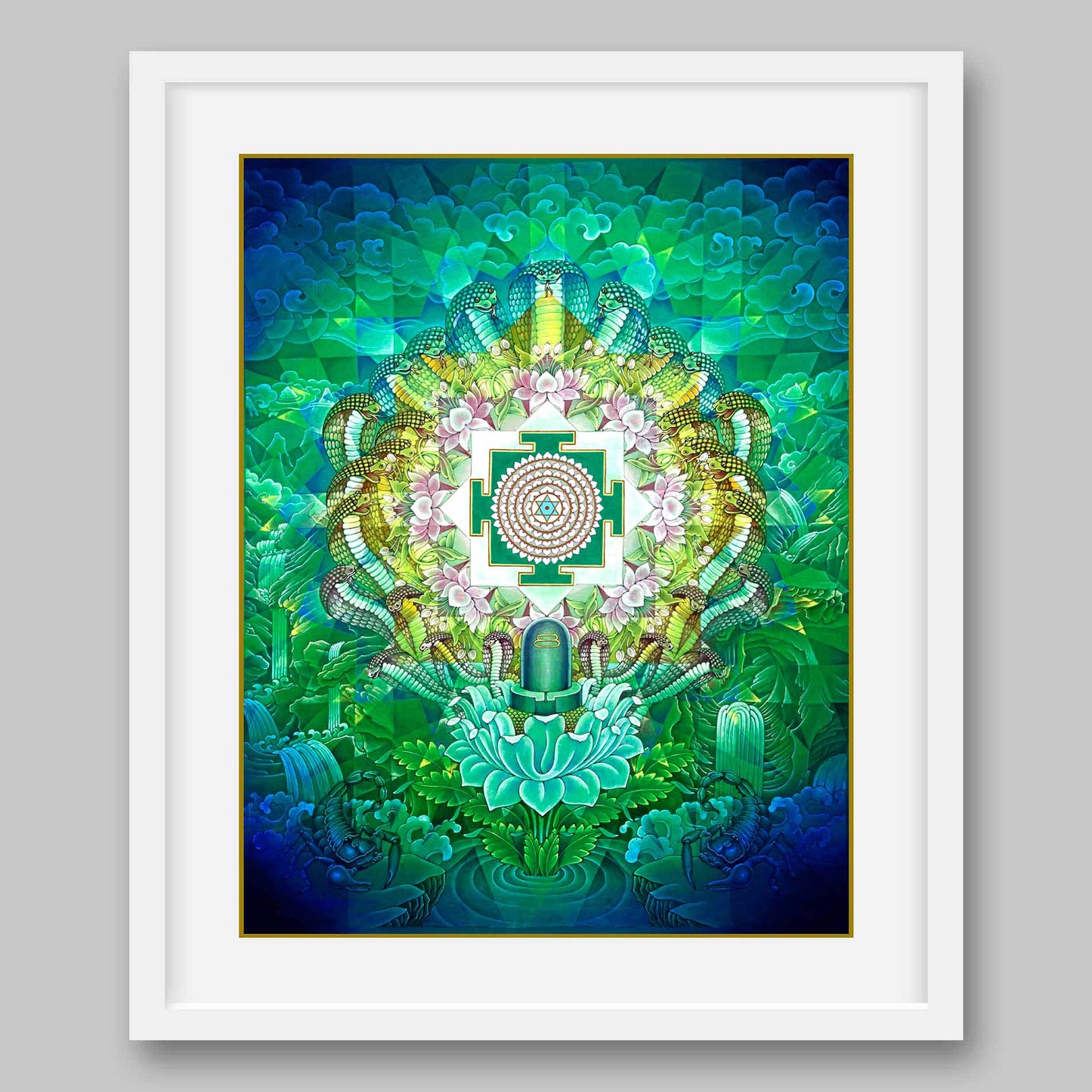 Mahamrityunjaya Yantra - High Quality Print of Artwork by Pieter Weltevrede - Home Decor - Sagar World