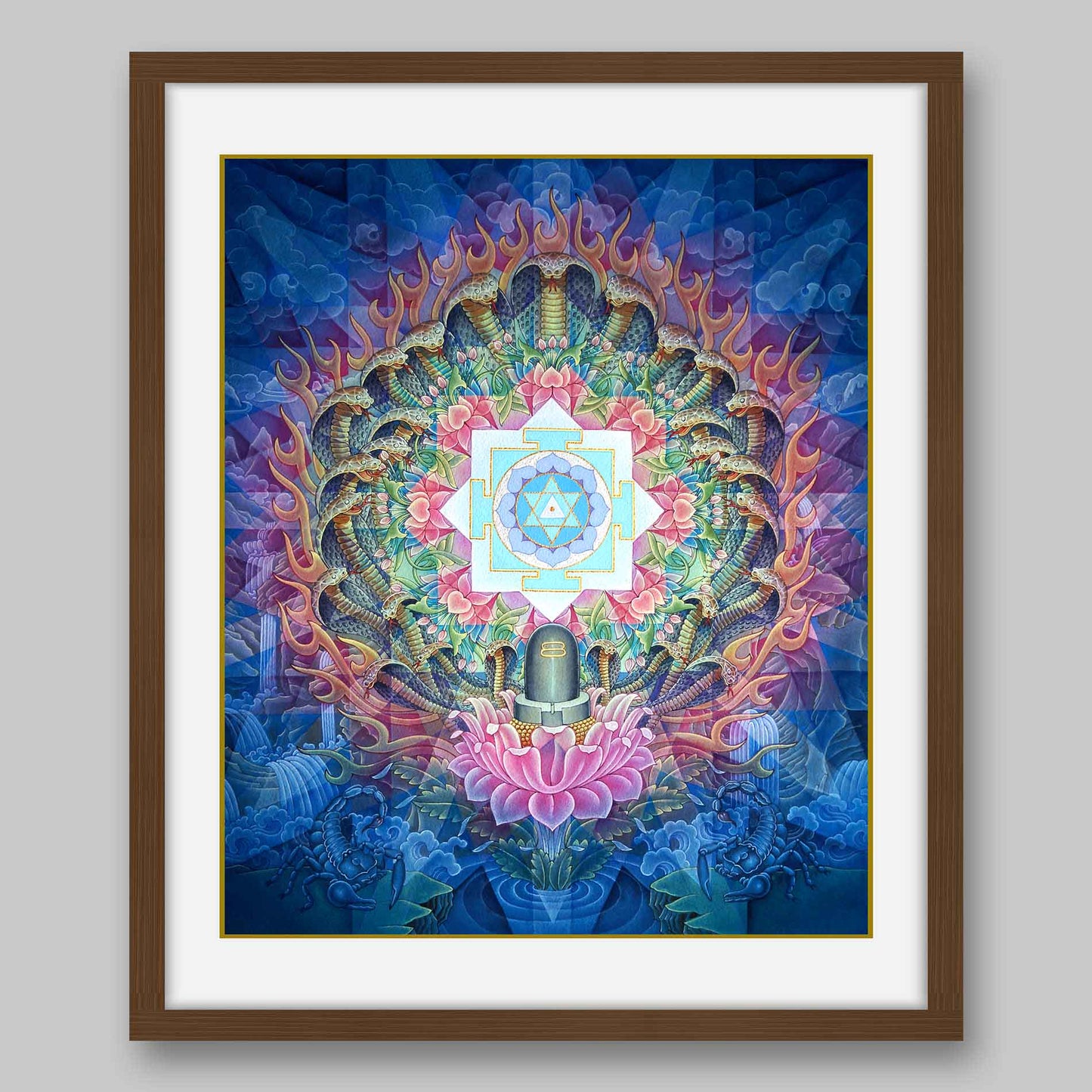 Mahamrityunjaya Yantra - High Quality Print of Artwork by Pieter Weltevrede - Home Decor - Sagar World