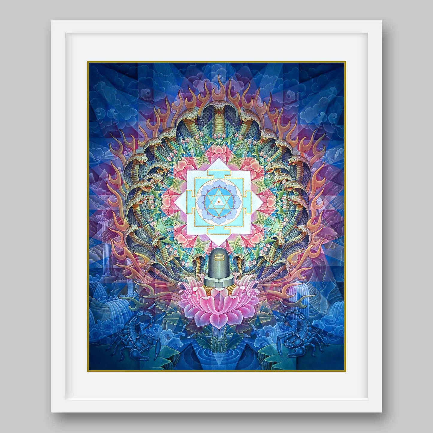 Mahamrityunjaya Yantra - High Quality Print of Artwork by Pieter Weltevrede - Home Decor - Sagar World