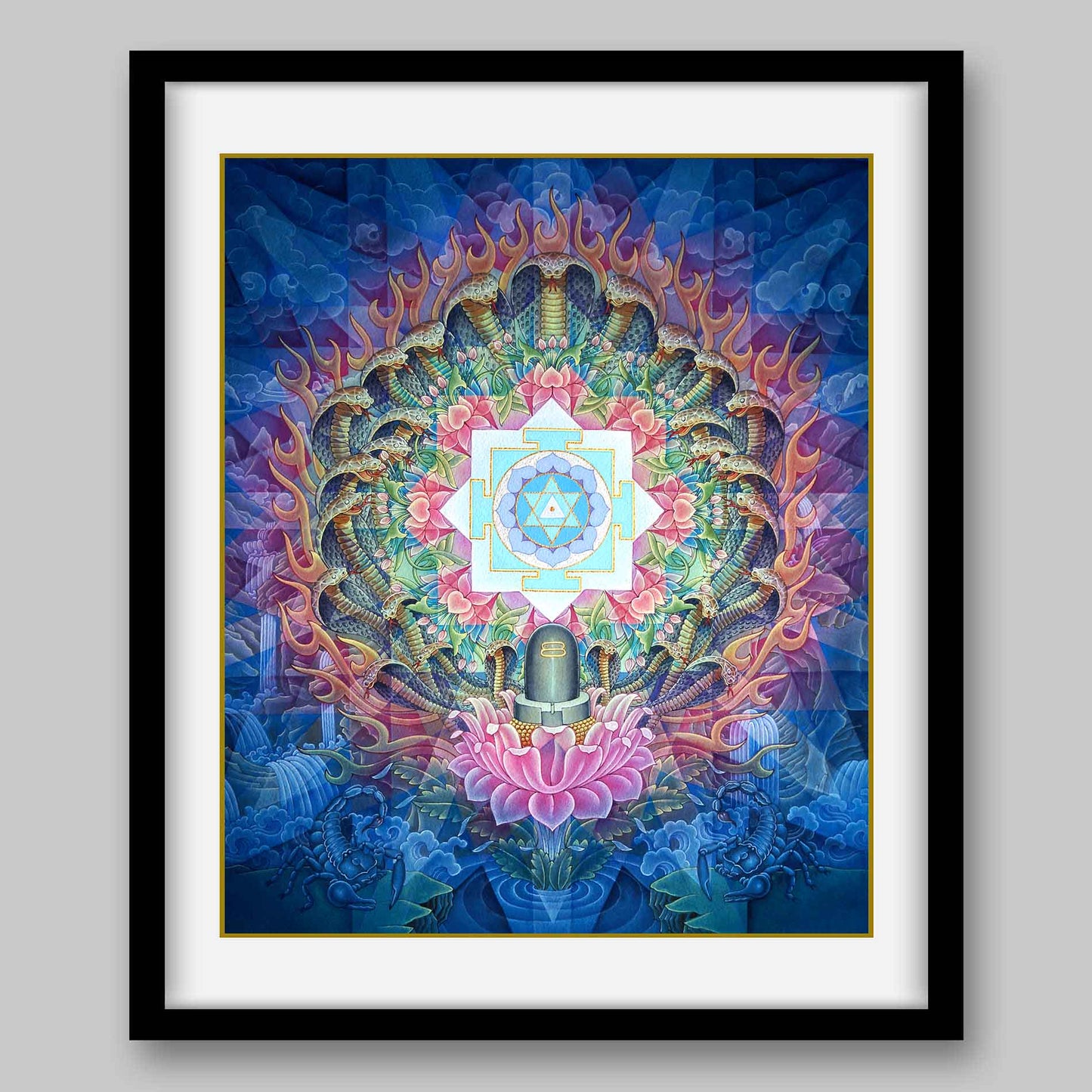 Mahamrityunjaya Yantra - High Quality Print of Artwork by Pieter Weltevrede - Home Decor - Sagar World