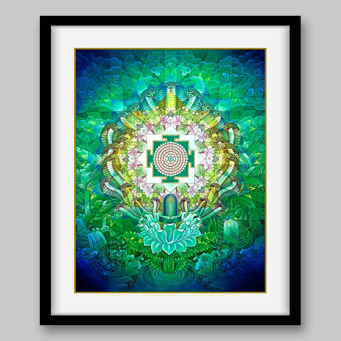 Mahamrityunjaya Yantra - High Quality Print of Artwork by Pieter Weltevrede - Home Decor - Sagar World