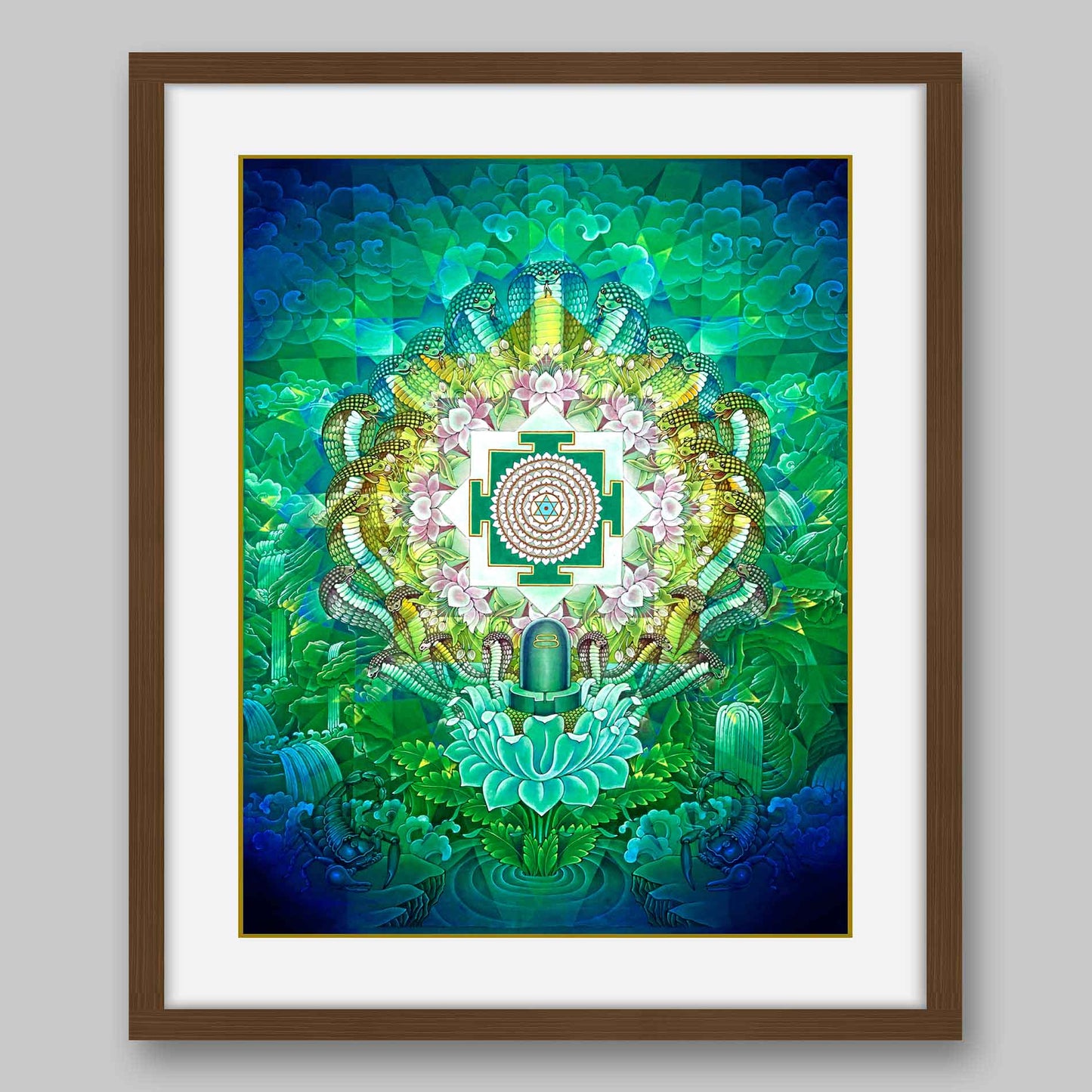 Mahamrityunjaya Yantra - High Quality Print of Artwork by Pieter Weltevrede - Home Decor - Sagar World