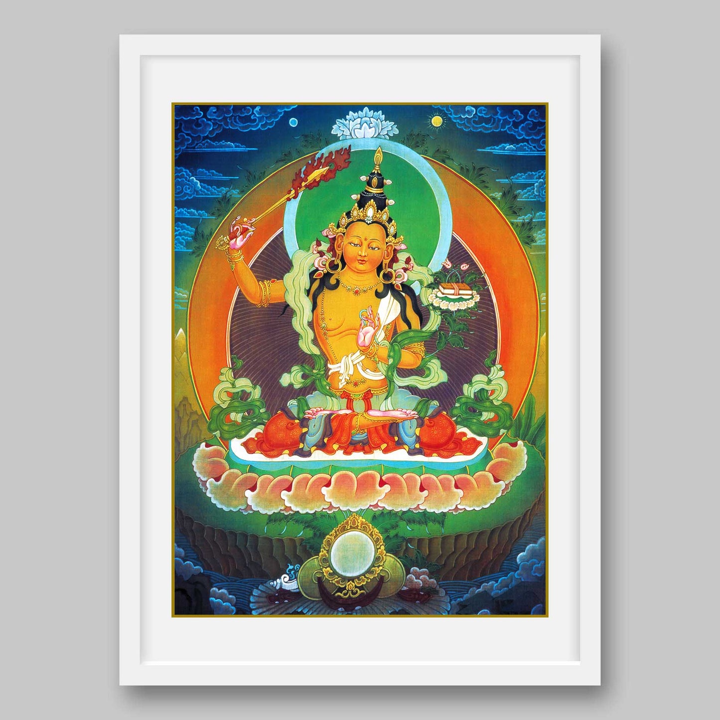 Manjusri Buddha – the Buddha of Wisdom- High Quality Print of Artwork by Pieter Weltevrede