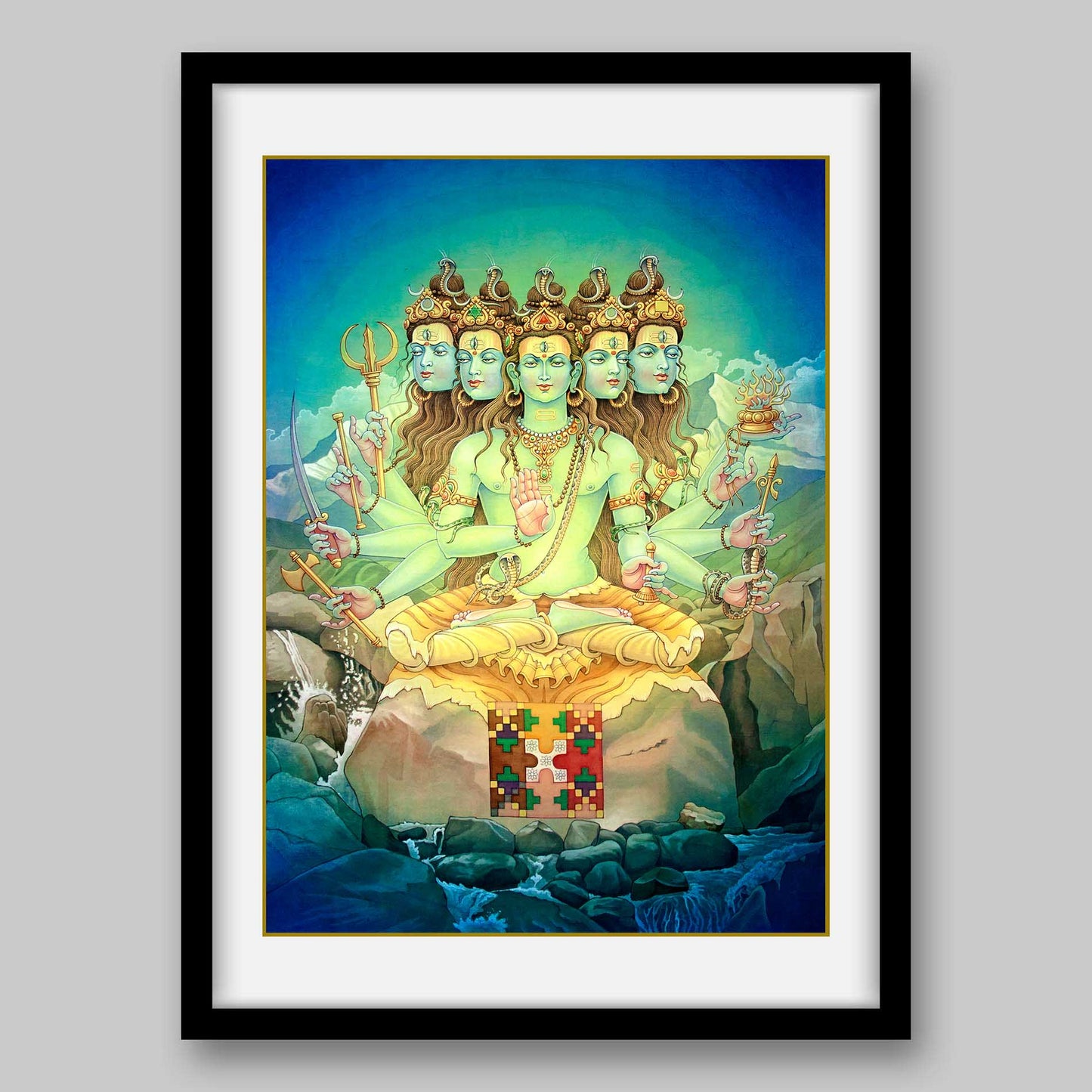 Panchvaktra Shiva – High Quality Print of Artwork by Pieter Weltevrede - Sagar World