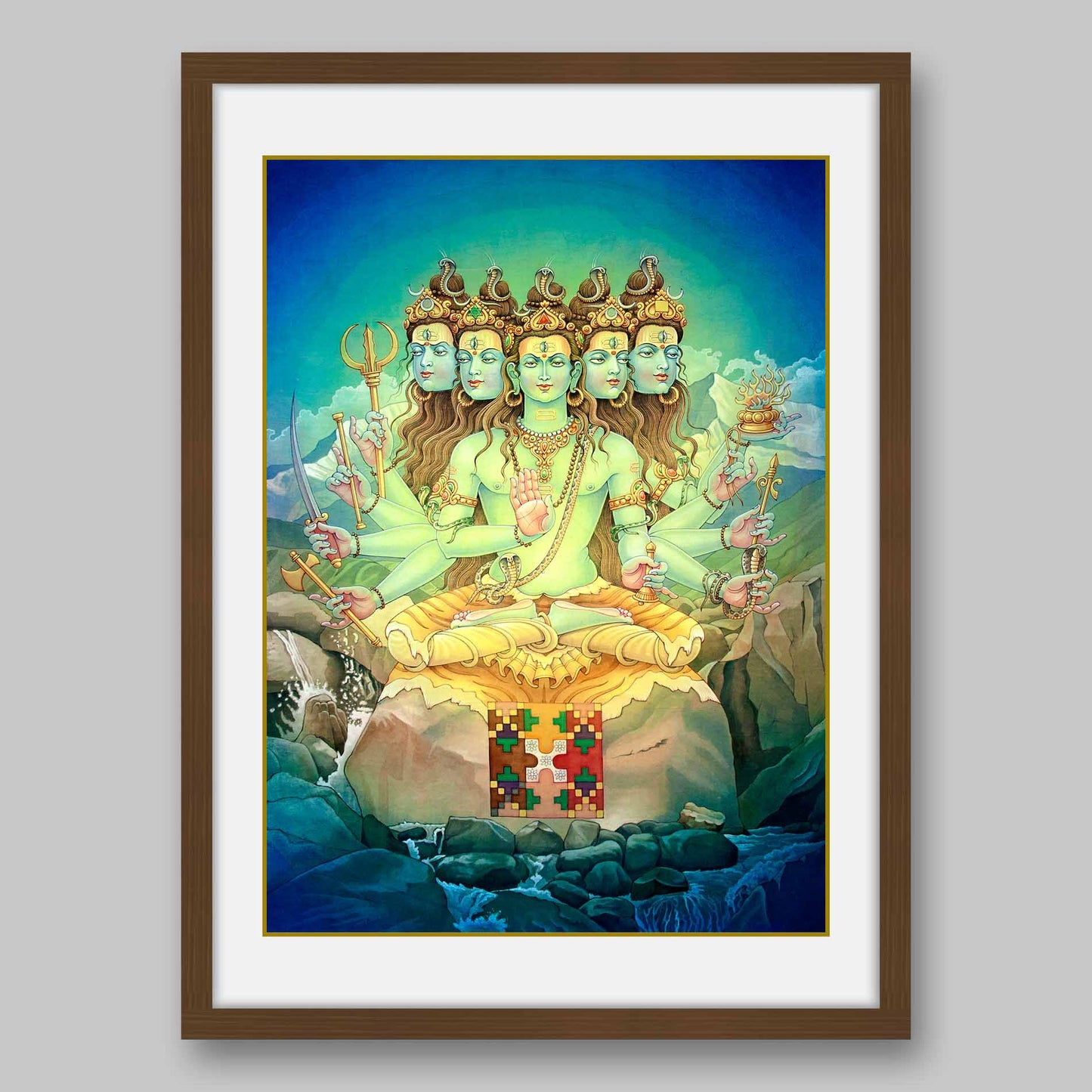 Panchvaktra Shiva – High Quality Print of Artwork by Pieter Weltevrede - Sagar World