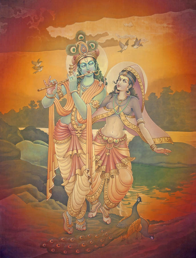 Radha Krishna - High Quality Print of Artwork by Pieter Weltevrede
