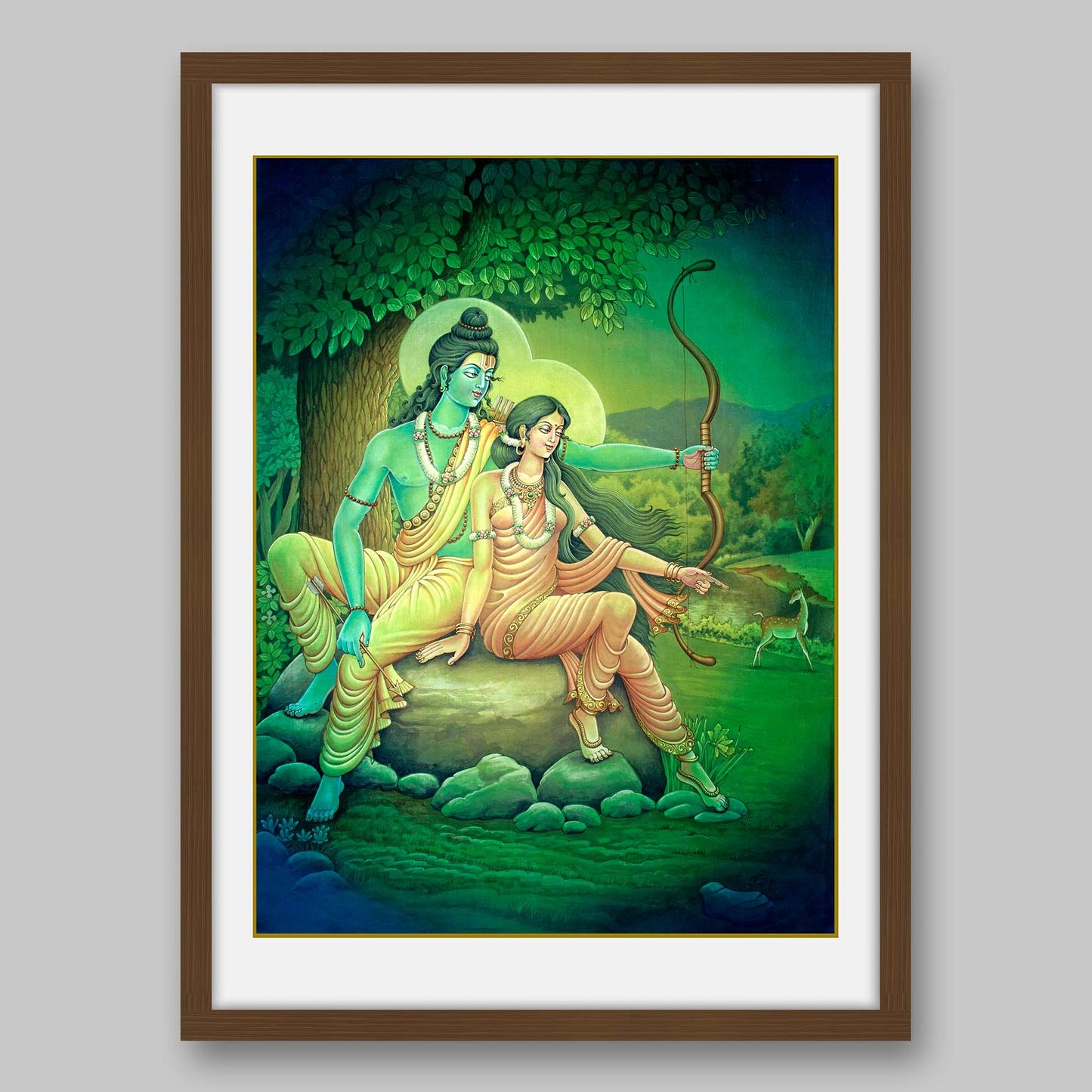 Ram and Sita - High Quality Print of Artwork by Pieter Weltevrede - Sagar World