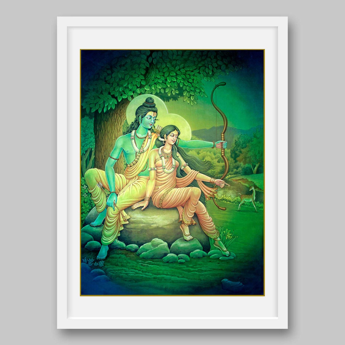 Ram and Sita - High Quality Print of Artwork by Pieter Weltevrede - Sagar World