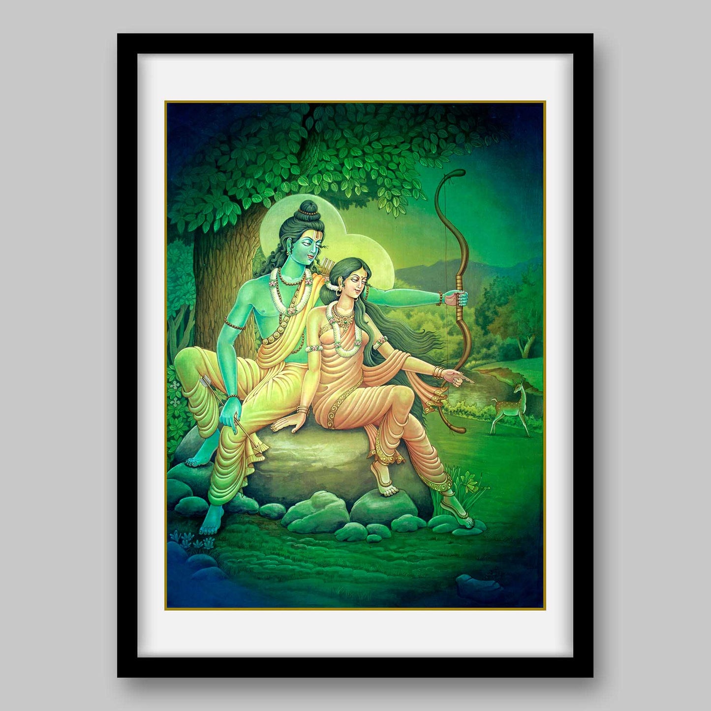 Ram and Sita - High Quality Print of Artwork by Pieter Weltevrede - Sagar World