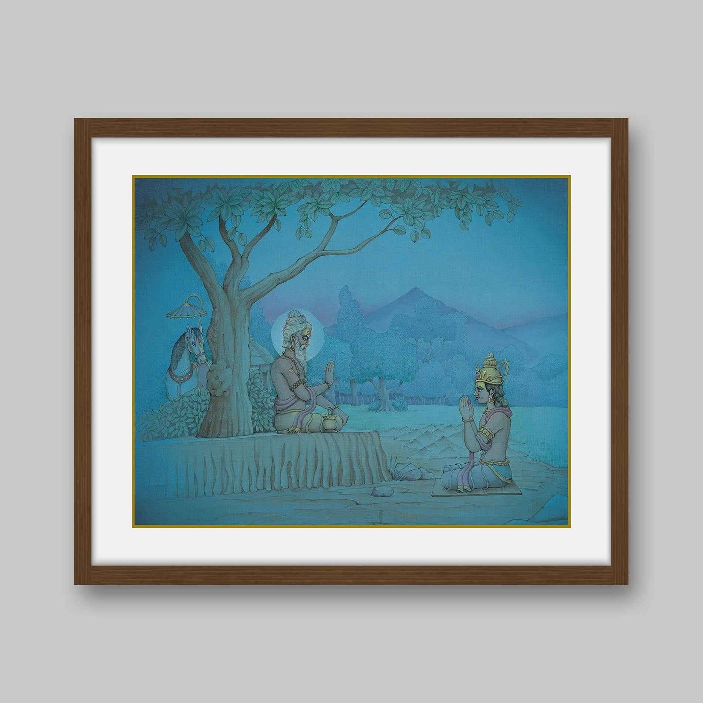 King Sagar’s son, Anshuman, pleading Sage Kapil – High Quality Print of Artwork by Pieter Weltevrede