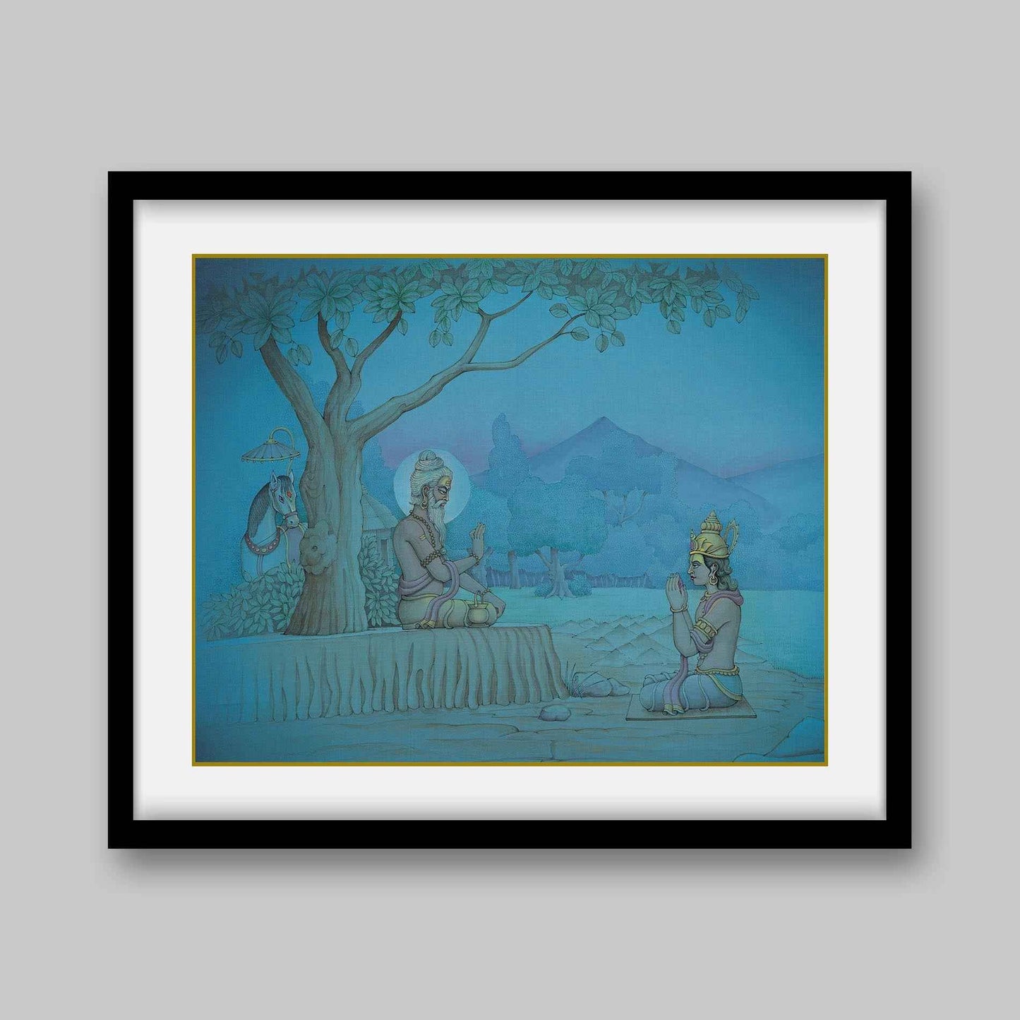 King Sagar’s son, Anshuman, pleading Sage Kapil – High Quality Print of Artwork by Pieter Weltevrede