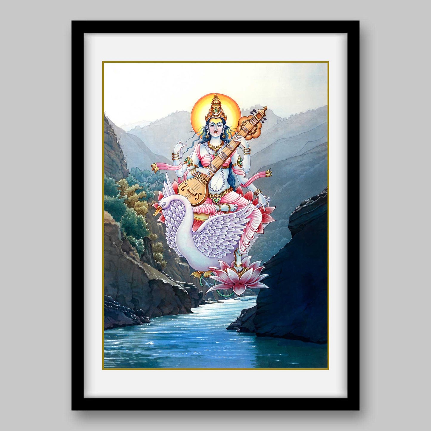 Saraswati - High Quality Print of Artwork by Pieter Weltevrede - Sagar World