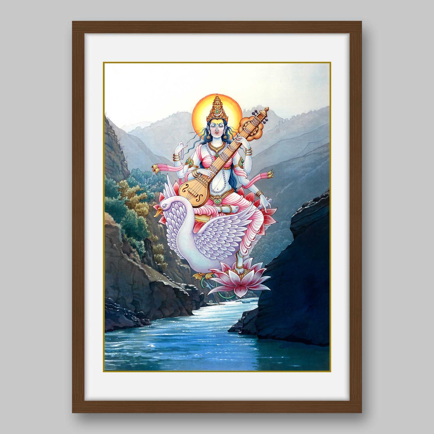 Saraswati - High Quality Print of Artwork by Pieter Weltevrede - Sagar World