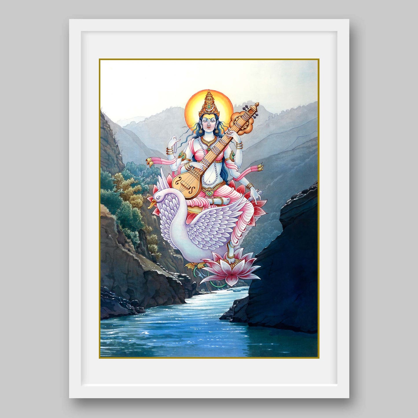 Saraswati - High Quality Print of Artwork by Pieter Weltevrede - Sagar World