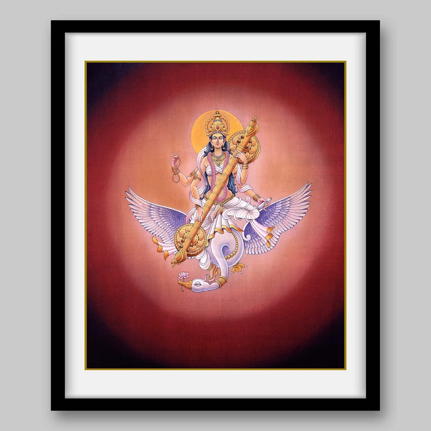 Saraswati — High Quality Print of Artwork by Pieter Weltevrede - Sagar World