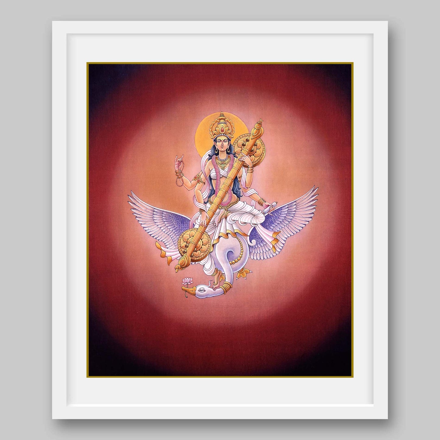 Saraswati — High Quality Print of Artwork by Pieter Weltevrede - Sagar World