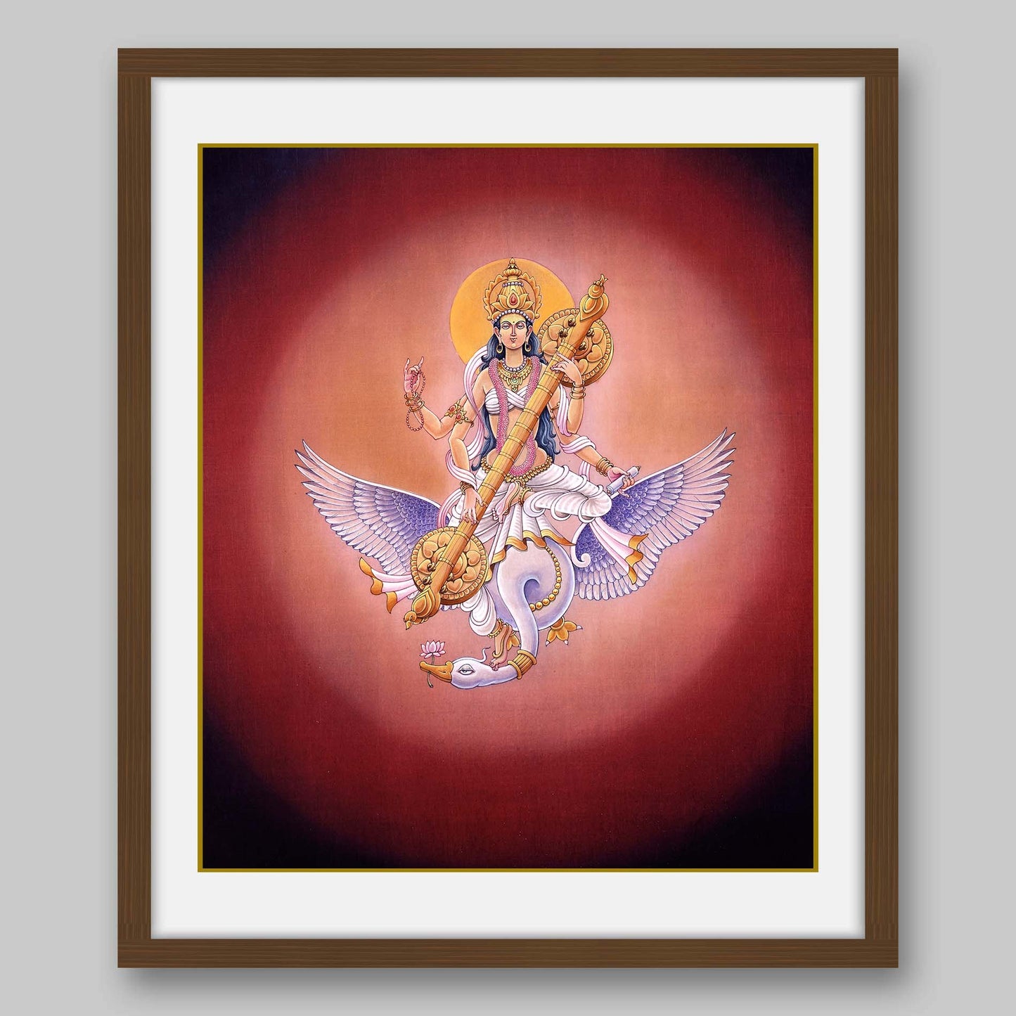 Saraswati — High Quality Print of Artwork by Pieter Weltevrede - Sagar World