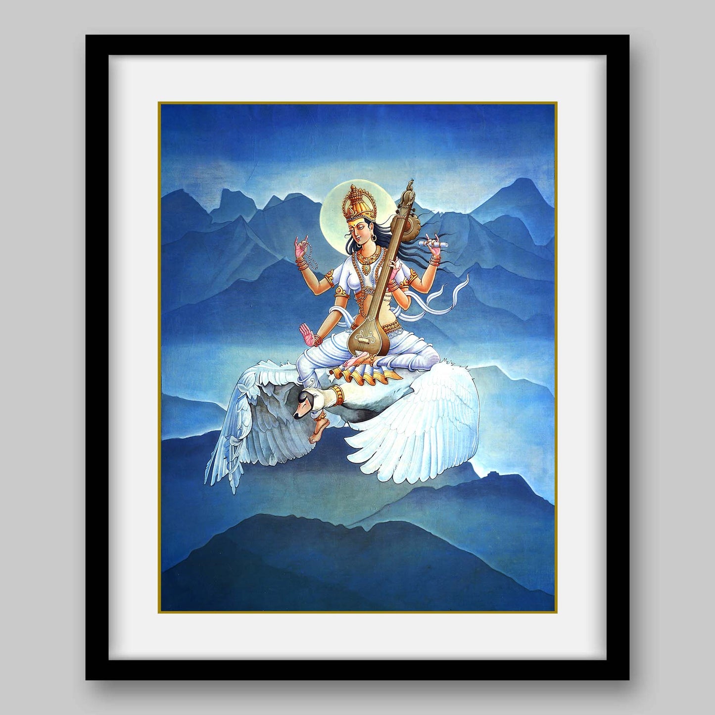 Saraswati – High Quality Print of Artwork by Pieter Weltevrede - Sagar World