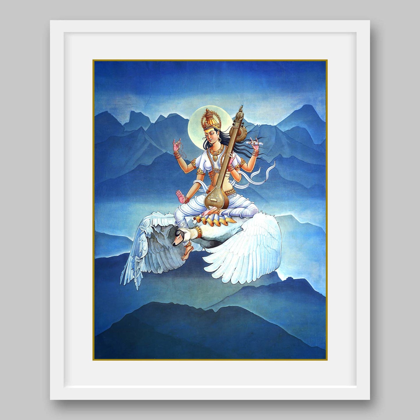 Saraswati – High Quality Print of Artwork by Pieter Weltevrede - Sagar World