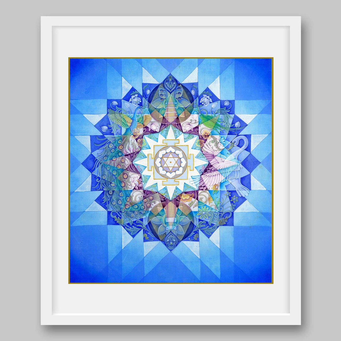 Saraswati Yantra - High Quality Print of Artwork by Pieter Weltevrede - Home Decor - Sagar World
