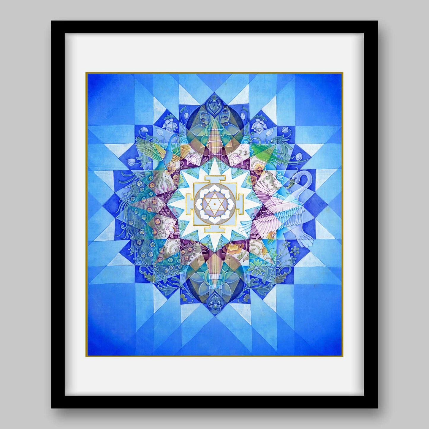 Saraswati Yantra - High Quality Print of Artwork by Pieter Weltevrede - Home Decor - Sagar World