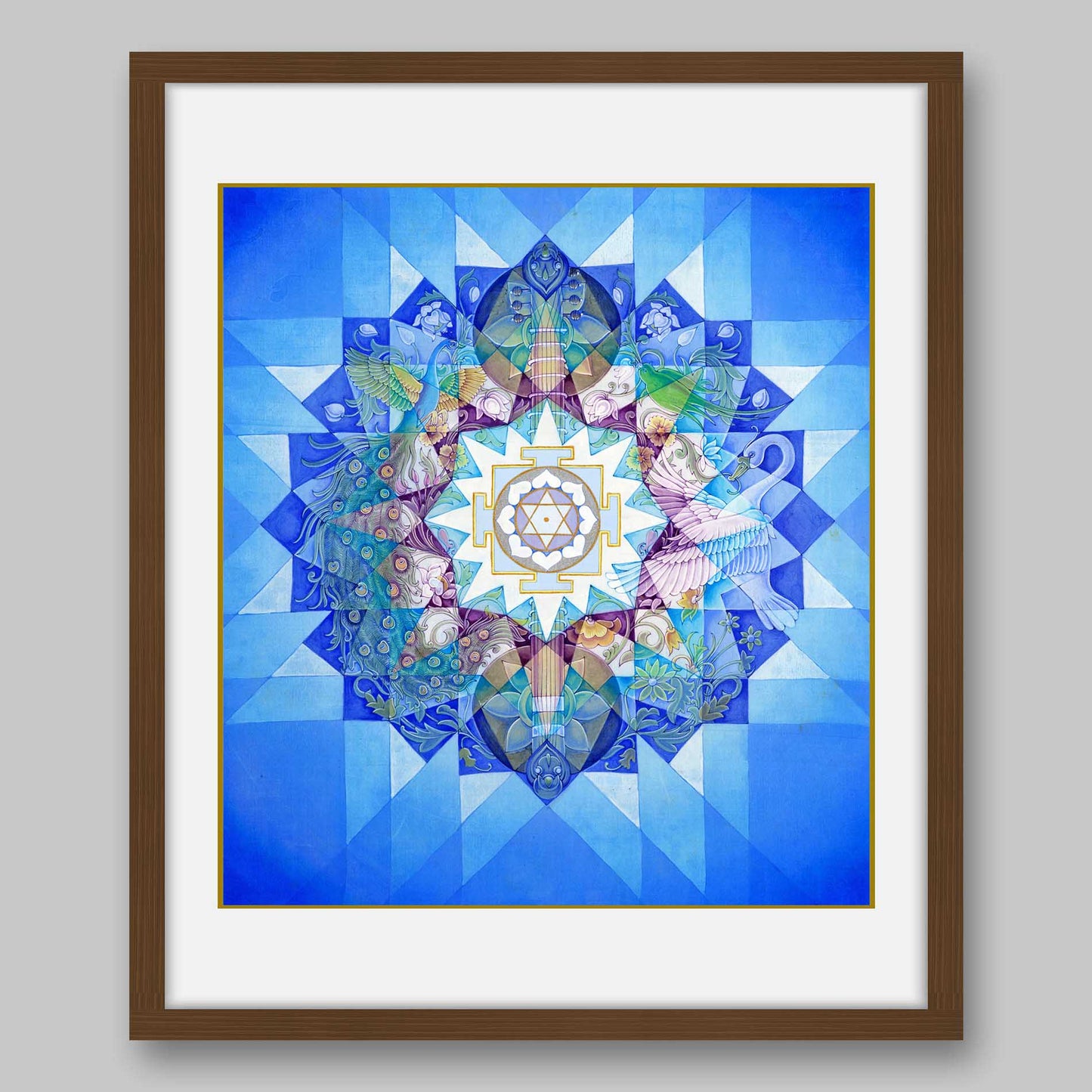 Saraswati Yantra - High Quality Print of Artwork by Pieter Weltevrede - Home Decor - Sagar World