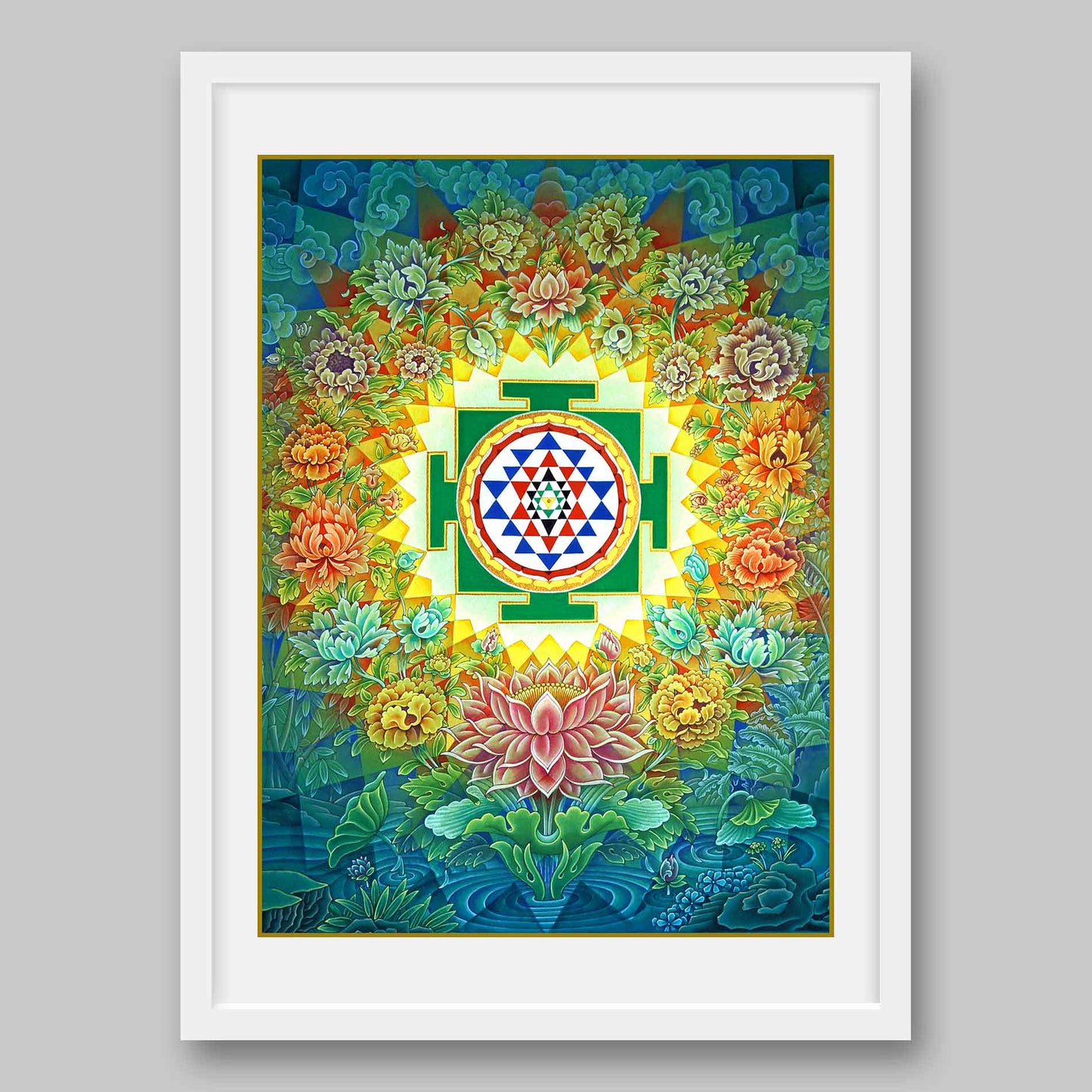 Sri Yantra - High Quality Print of Artwork by Pieter Weltevrede - Home Decor - Sagar World