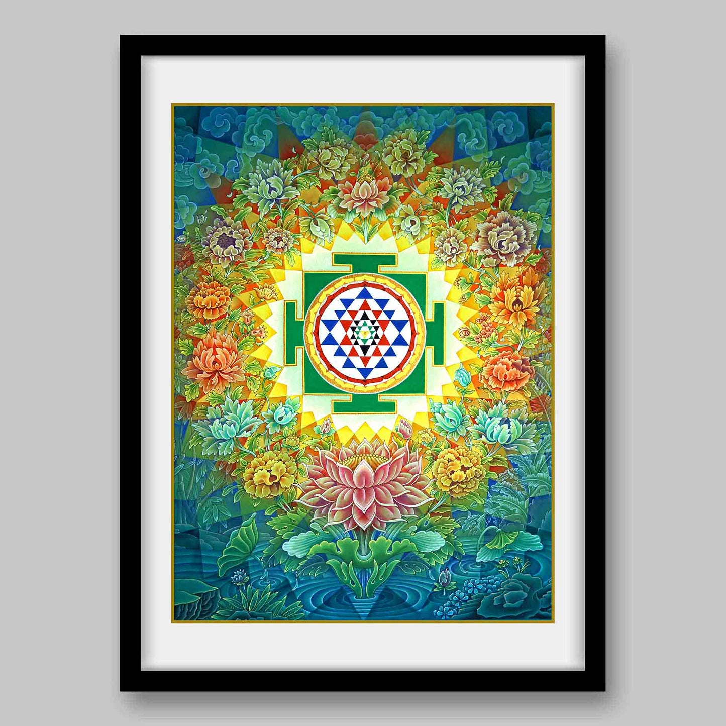 Sri Yantra - High Quality Print of Artwork by Pieter Weltevrede - Home Decor - Sagar World