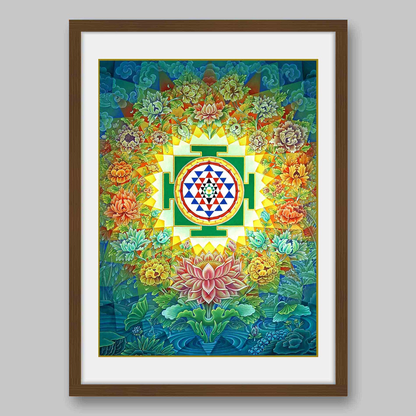 Sri Yantra - High Quality Print of Artwork by Pieter Weltevrede - Home Decor - Sagar World