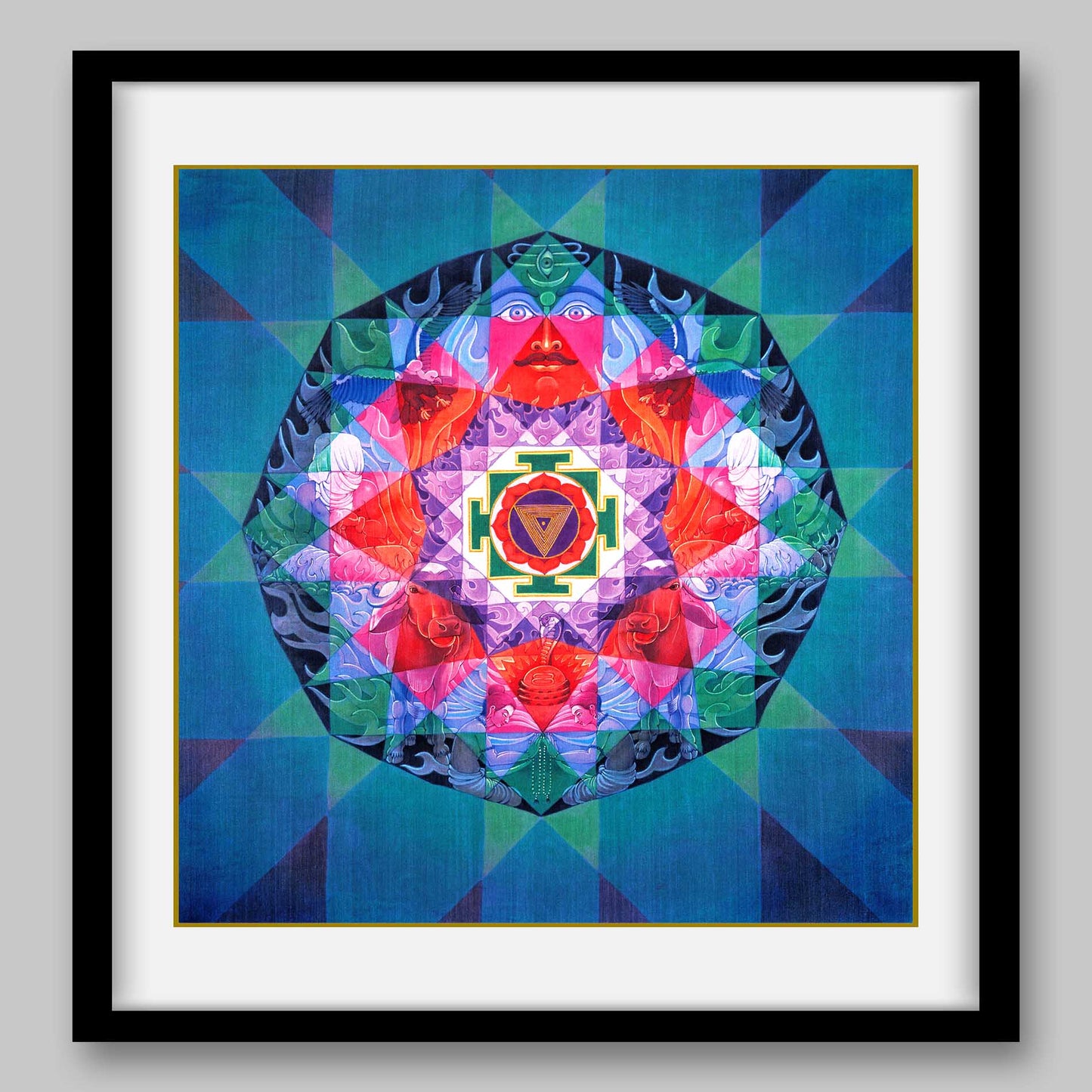 Tripura Bhairavi Yantra - High Quality Print of Artwork by Pieter Weltevrede - Sagar World