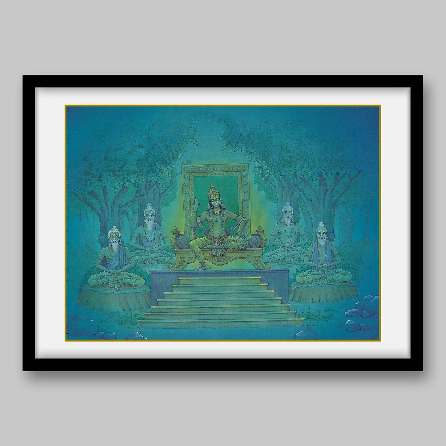 Several generations of King Sagar observing penance – High Quality Print of Artwork by Pieter Weltevrede
