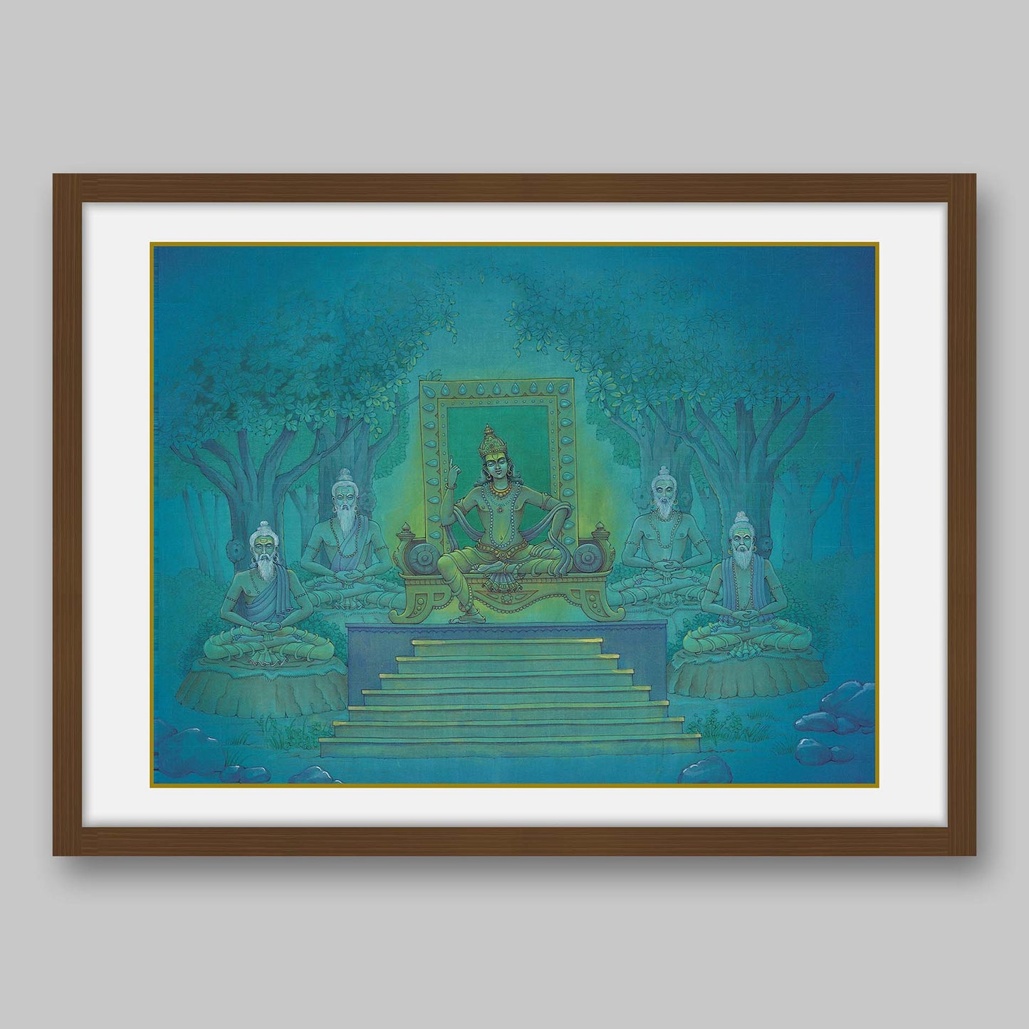 Several generations of King Sagar observing penance – High Quality Print of Artwork by Pieter Weltevrede