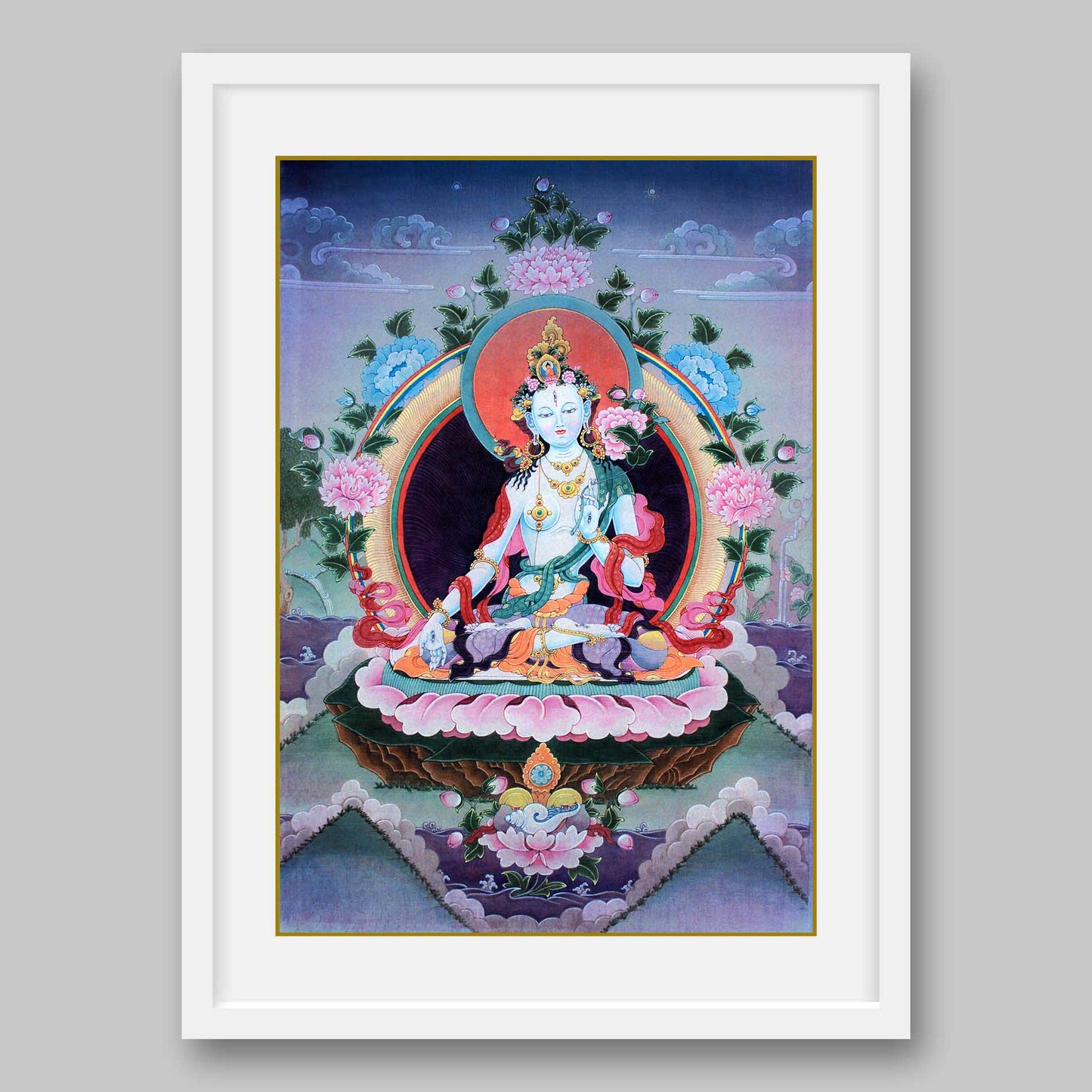White Tara – The Female Boddhisatva and Bestower of Longevity - High Quality Print of Artwork by Pieter Weltevrede