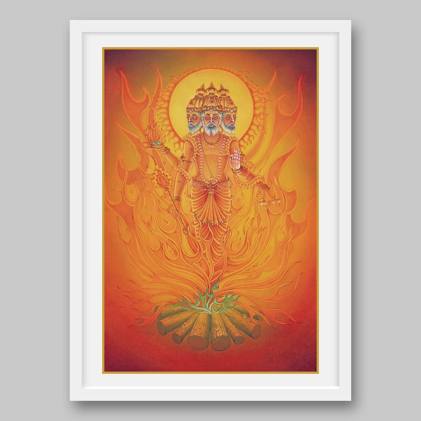 Agni – The Hindu God of Fire – High Quality Print of Artwork by Pieter Weltevrede