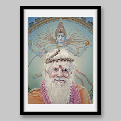 Hindu Spiritual Leader Satguru Sivaya Subramuniyaswami- High Quality Print of Artwork by Pieter Weltevrede
