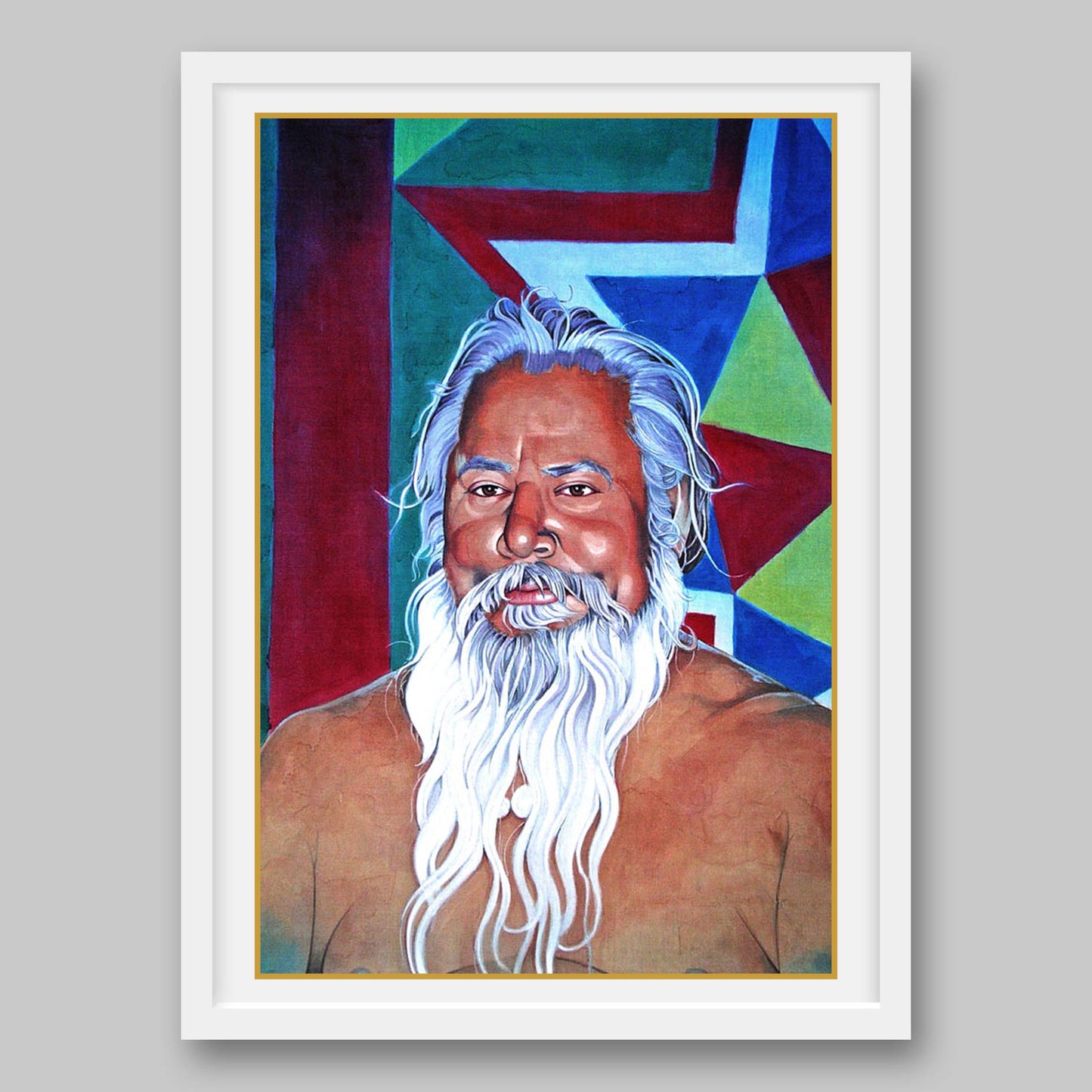 Old Sadhu with Beard- High Quality Print of Artwork by Pieter Weltevrede