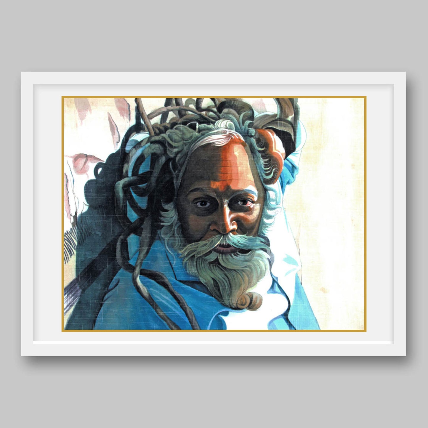 Sadhu with Dreadlocks - High Quality Print of Artwork by Pieter Weltevrede