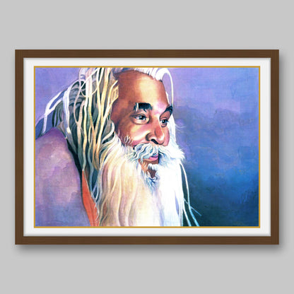 Sadhu with White Beard - High Quality Print of Artwork by Pieter Weltevrede