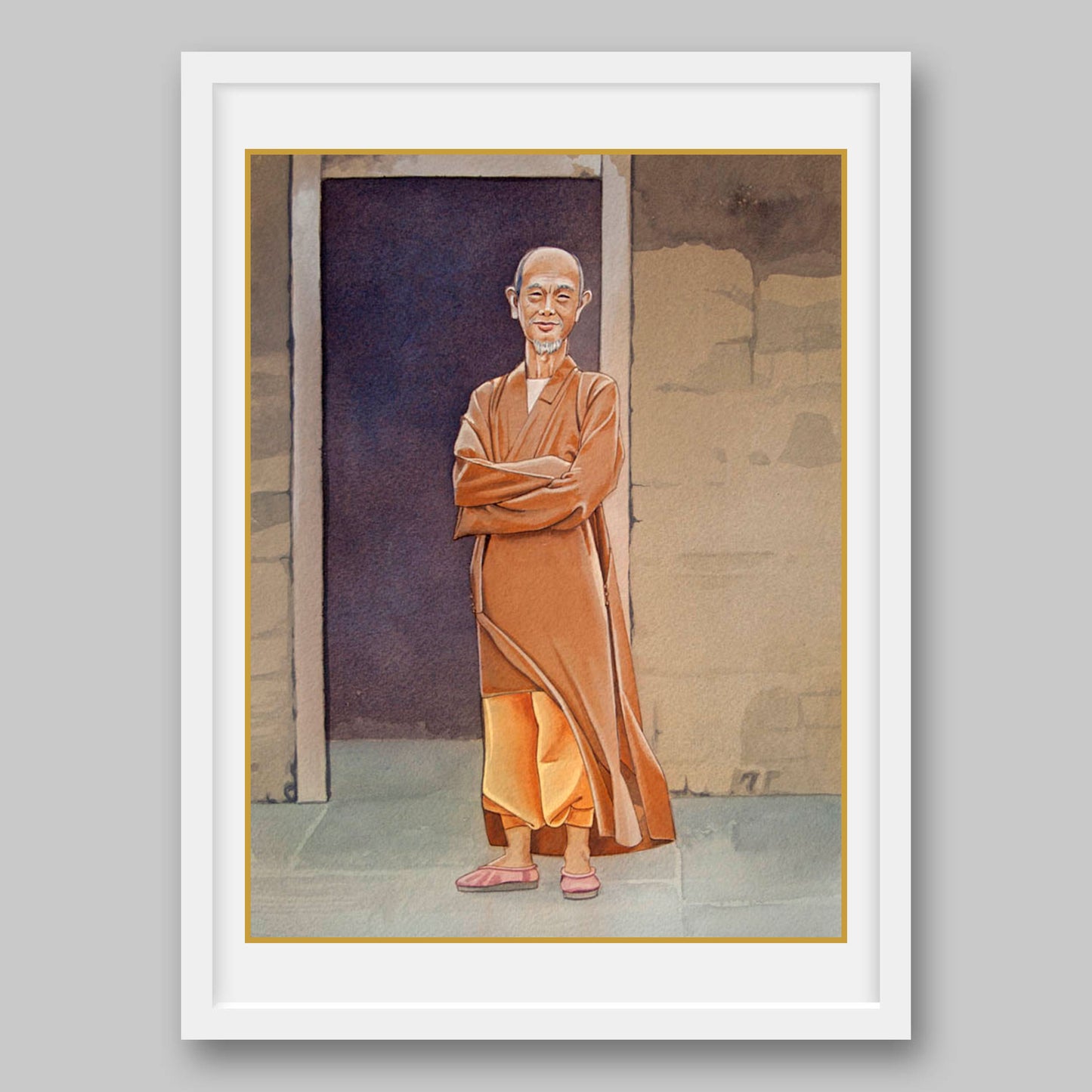 Buddhist Master Chih-hsien- High Quality Print of Artwork by Pieter Weltevrede