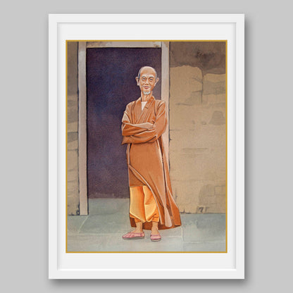 Buddhist Master Chih-hsien- High Quality Print of Artwork by Pieter Weltevrede